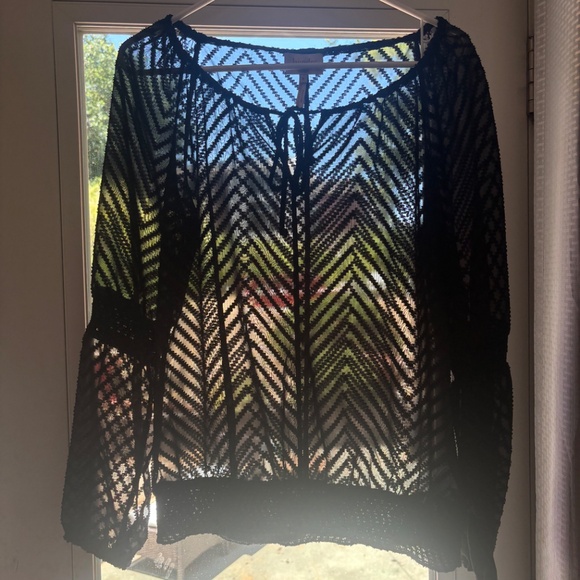 Sheer long sleeve blouse from Laundry by Shelli Segal - Picture 2 of 10
